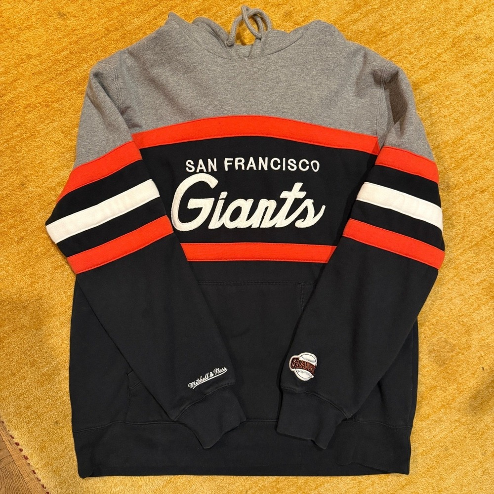 Mitchell & Ness SF Giants Hoodie Cooperstown Colorblock Black Cotton Sporty